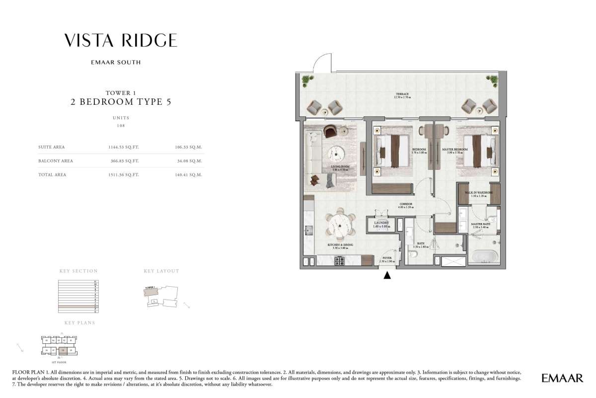 1st Floor (Type 5, Unit 108) - Tower 1